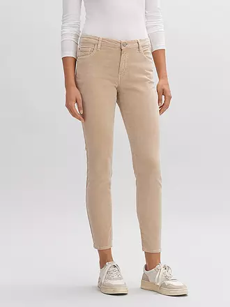 OPUS | Pantalon en velours côtelé coupe slim EVITA GLAZED | beige